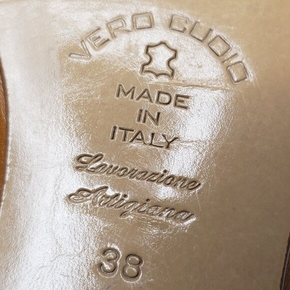 Luca Grossi White Pebble Leather Mules Women’s Italian Pointed Square Front 38 - Picture 10 of 10